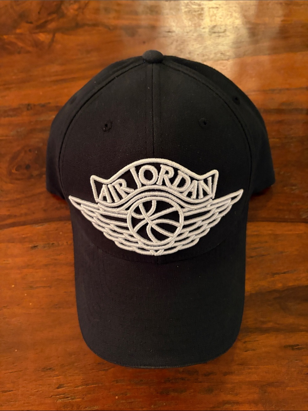 Jordan Black Baseball Cap with White Air Jordan Logo